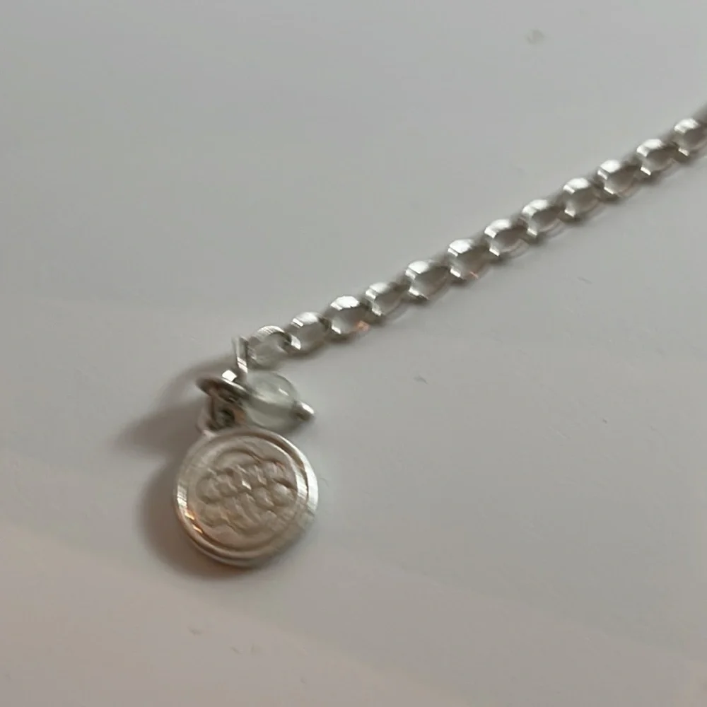 Baskin Brothers Silver Tone Chain Black Sphere Rhinestones Necklace w/ earrings